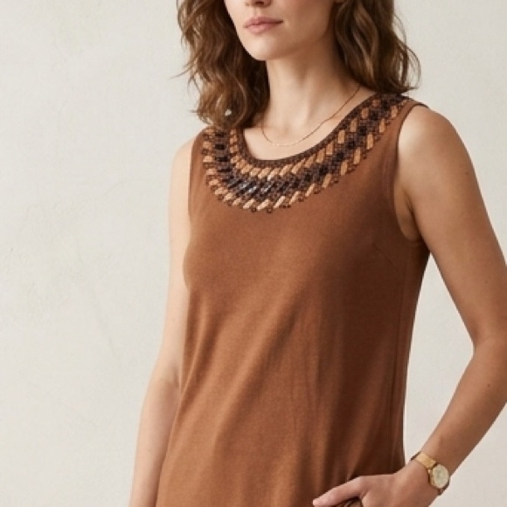 Embellished Sleeveless Top